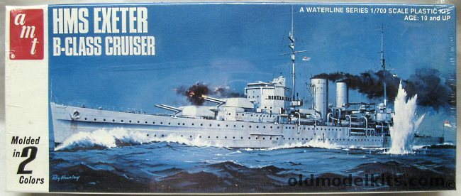 AMT-Matchbox 1/700 HMS Exeter (B Class) Heavy Cruiser, 4405 plastic model kit